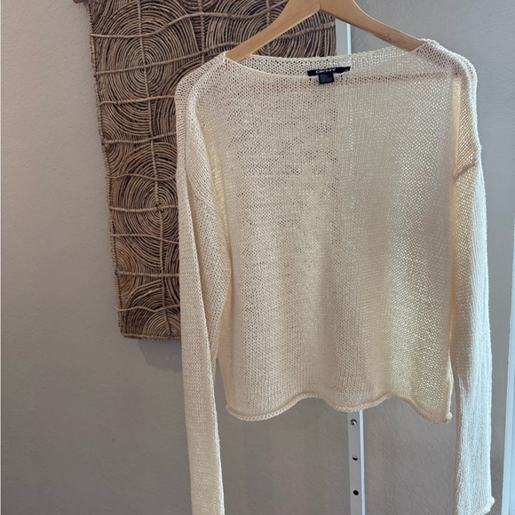 DKNY Women's Cream Knit Sweater - Picture 5 of 5